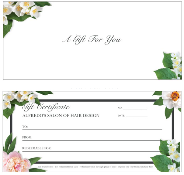 Spring Flowers Gift Certificate